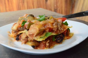 My Mexican Lasagna is absolutely delicious. Just one of many wonderful dishes I make with rotisserie chicken